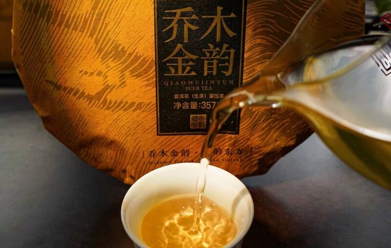 八角亭乔木金韵   一盏金茗，品韵东方