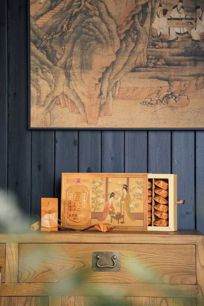 下关宫廷陈皮普洱熟茶 茶引柑香，柑助茶韵