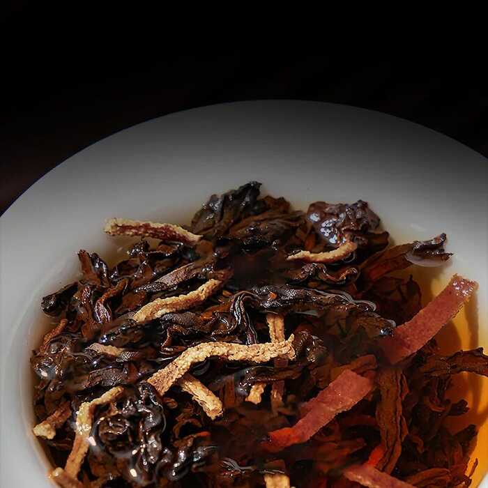 下关宫廷陈皮普洱熟茶 茶引柑香，柑助茶韵