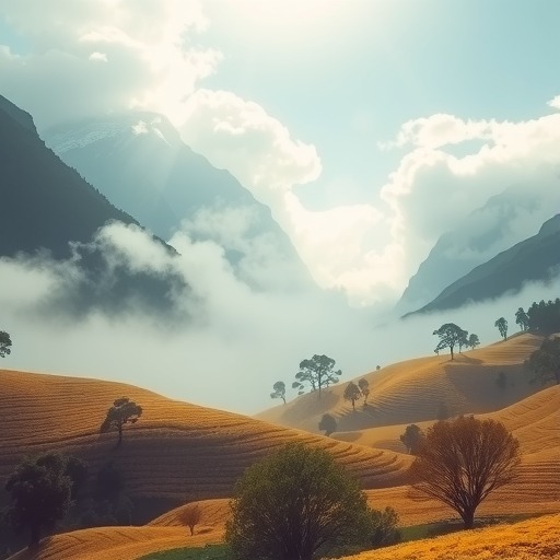 云南邦东乡云海秋茶交织山水画卷添彩
