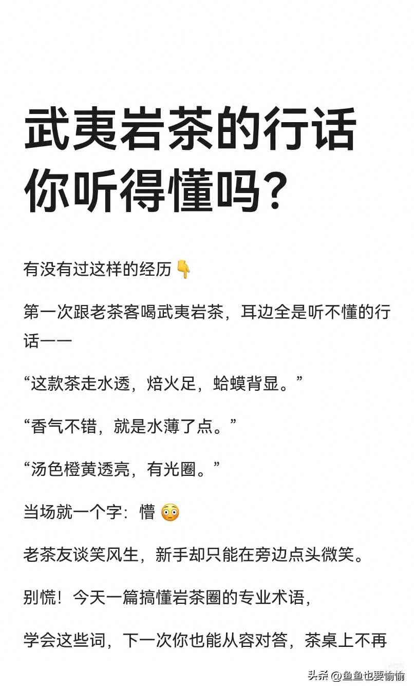 揭开武夷岩茶百大行话玄机,茶叙不用慌 揭开武夷岩茶百大行话玄机,茶叙不用慌