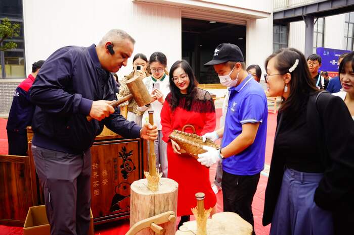 茶香迎贵客，共品藏茶香：多国使节走进雅安和龙茶业，共启茶文化交融新篇章