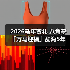2026马年贺礼 八角亭「万马迎福」勐海5年陈熟茶散茶（图1）