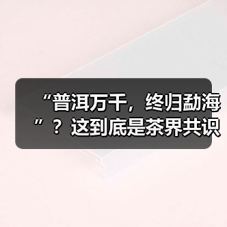 “普洱万千,终归勐海”?这到底是茶界共识还是营销话术?(图3) “普洱万千,终归勐海”?这到底是茶界共识还是营销话术?(图3)