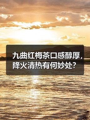 九曲红梅茶口感醇厚,降火清热有何妙处?(图3) 九曲红梅茶口感醇厚,降火清热有何妙处?(图3)